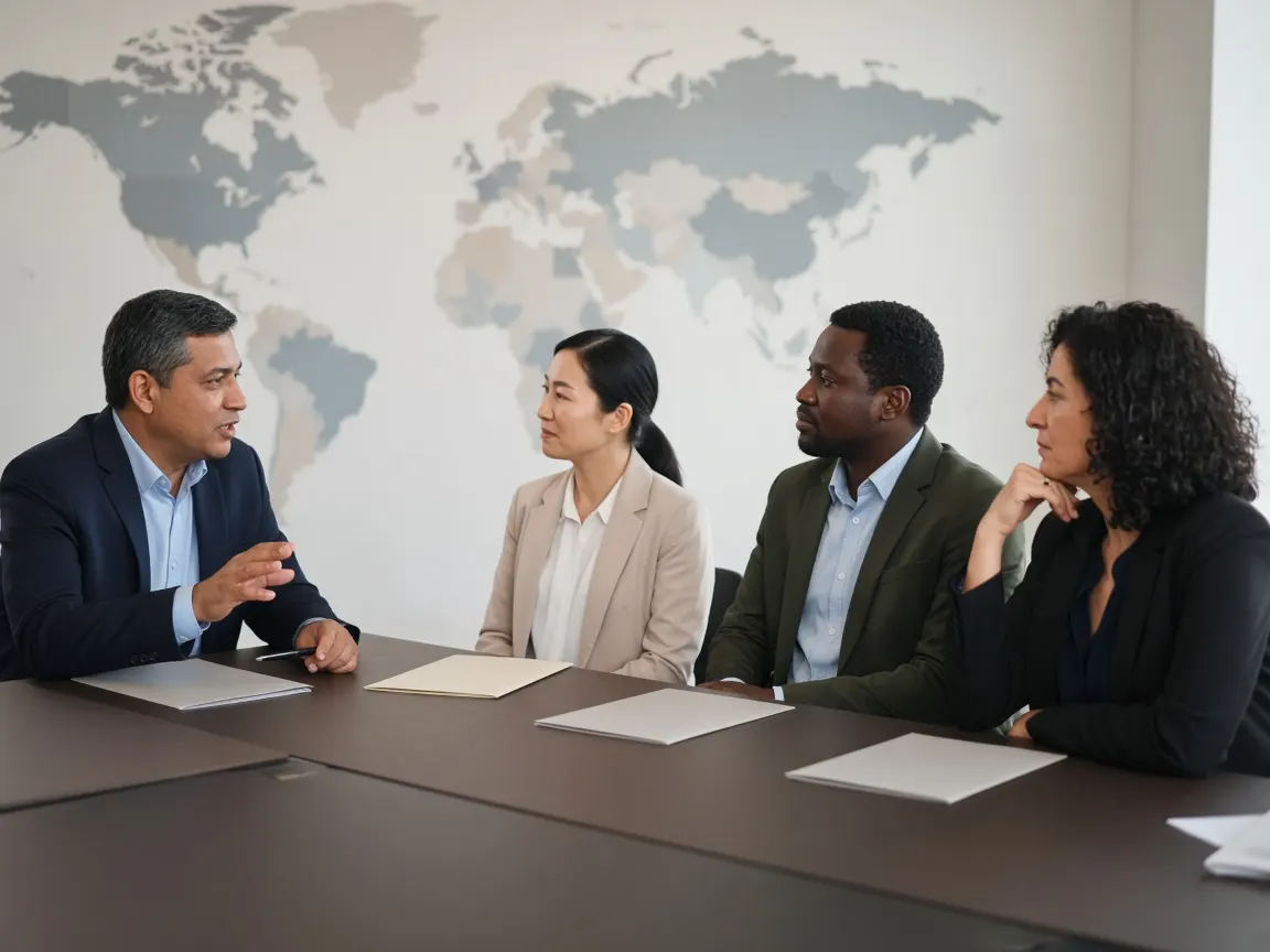An international programme meeting reviewing regulatory document folders.